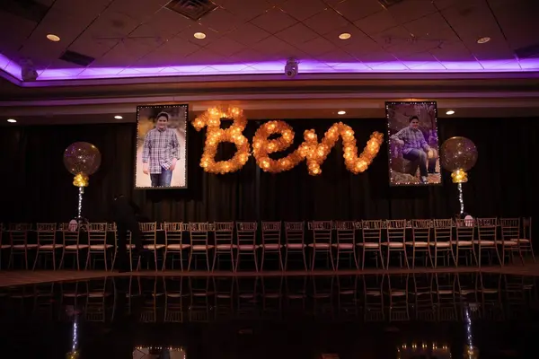 Gold Name in Balloons