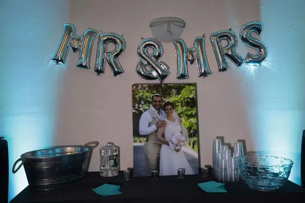 Silver Mylar Balloon Arch