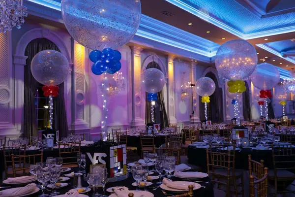 Mondrian Themed Bat Mitzvah Centerpieces
