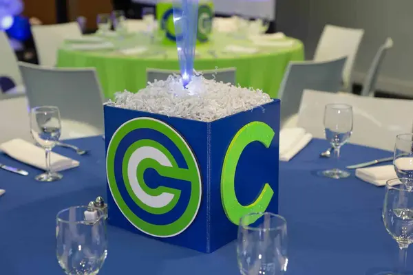 Bar Mitzvah Cube Centerpiece