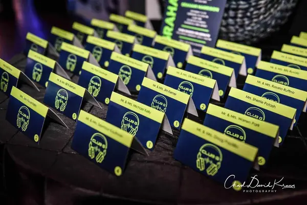 Club Themed Bar Mitzvah Place Cards