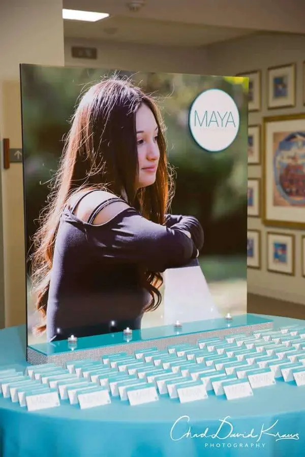 Blowup Photo Seating Card Display