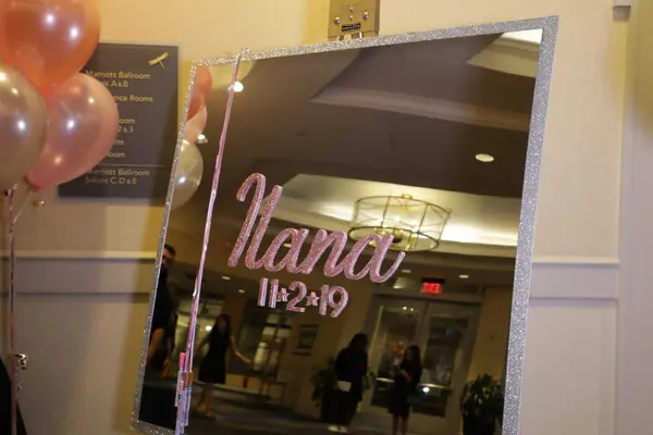 Bat Mitzvah Mirror Sign in Board