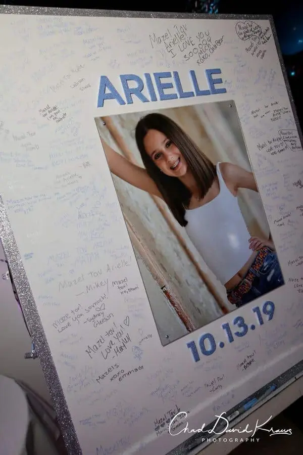 Bat Mitzvah Photo Sign in Board