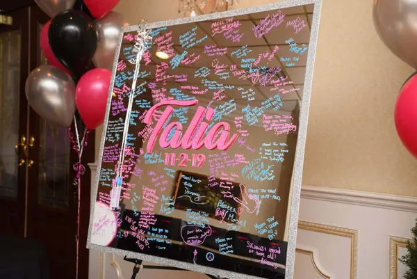 Bat Mitzvah Mirror Sign in Board