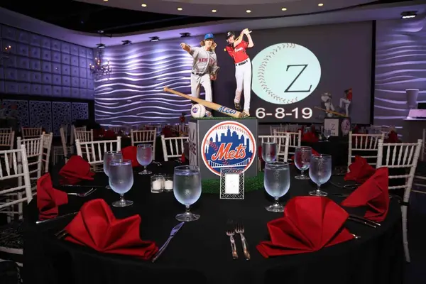 Baseball Themed Cube Centerpiece