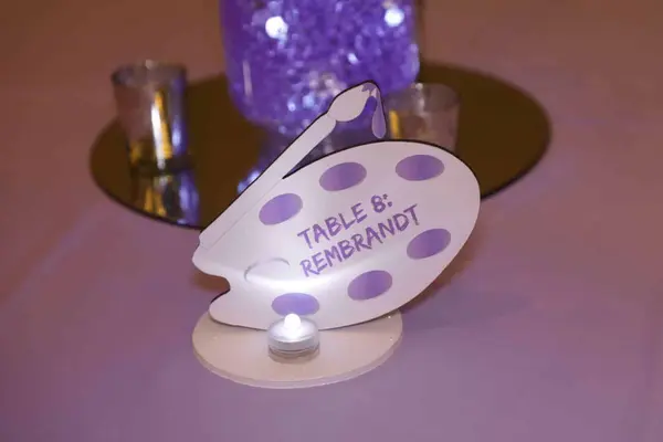 Paint Palette Table Signs