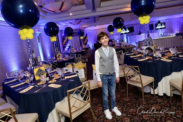 Navy and Yellow Game Themed Bar Mitzvah