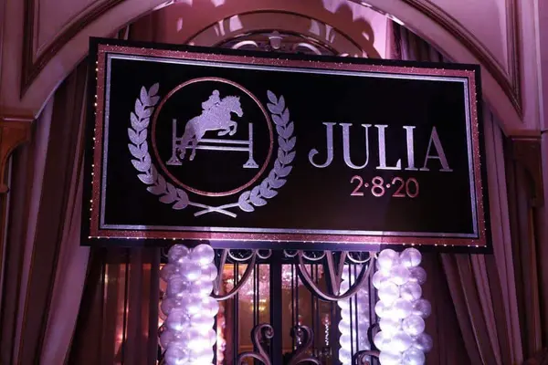 Horse Themed Bat Mitzvah Backdrop