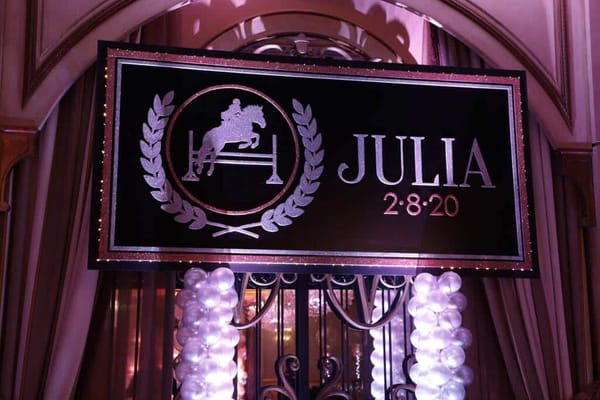 Horse Themed Bat Mitzvah Backdrop