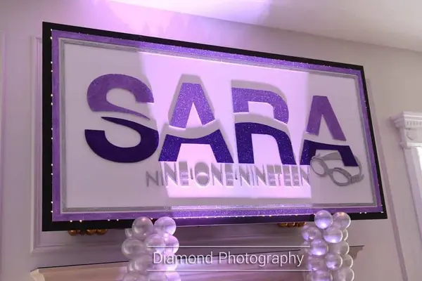 Swim Themed Bat Mitzvah Backdrop
