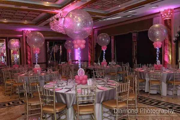 Pink and Silver Sparkle Balloons