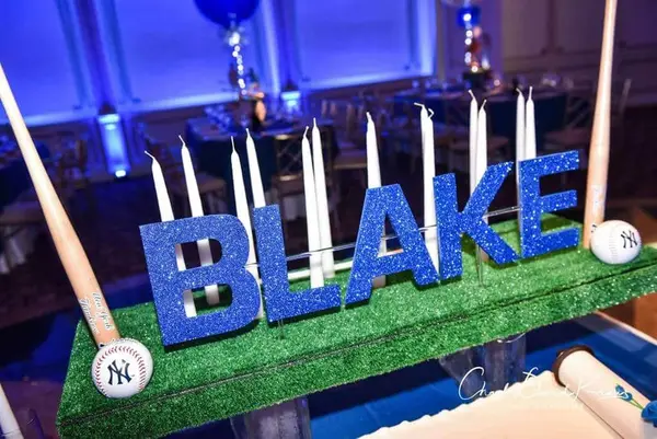 Baseball Themed Candle Lighting Display