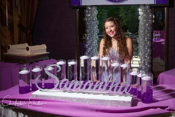Purple and Silver LED Candle Lighting