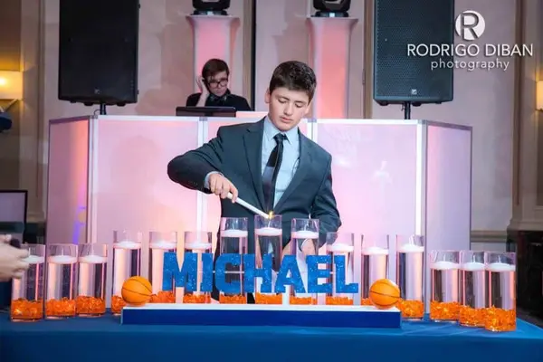 Basketball Themed LED Candle Lighting Display