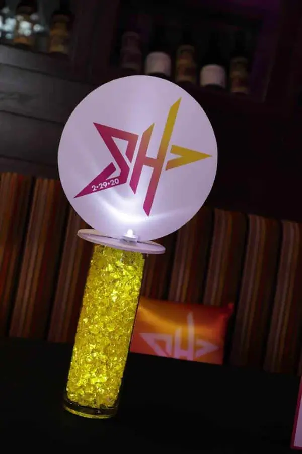 Neon Themed Logo Centerpiece