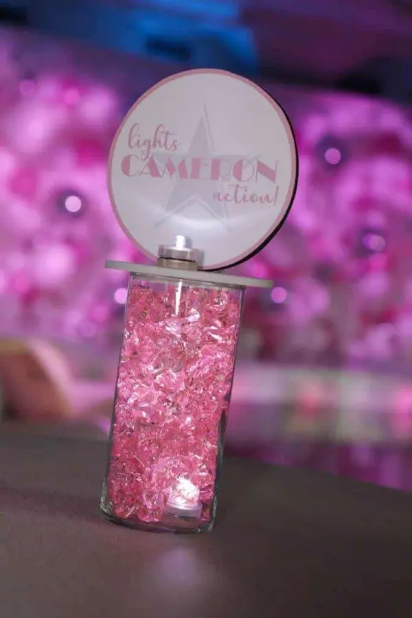 Hollywood Themed Logo Centerpiece