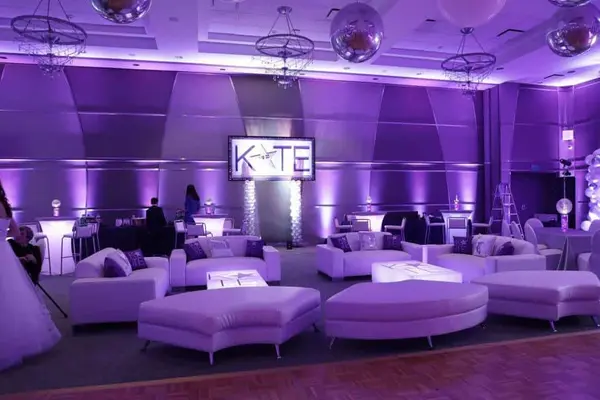 Bat Mitzvah LED Lounge Setup