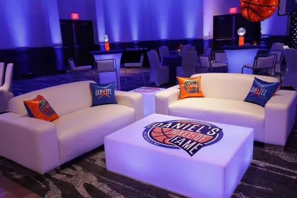 Basketball Themed Bar Mitzvah Lounge