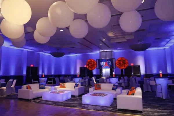 Basketball Themed Bar Mitzvah Lounge