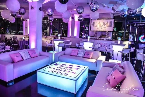 Bat Mitzvah LED Lounge Setup