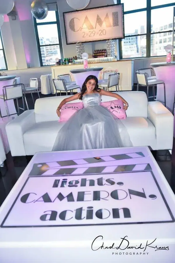 Bat Mitzvah LED Lounge Setup