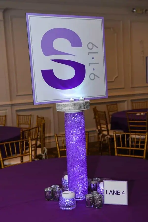 Swim Themed Logo Centerpieces