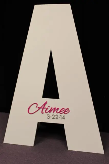 Letter A Sign in Board