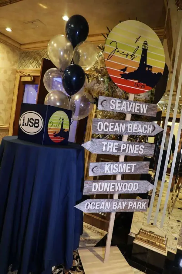 Beach Theme Directional Sign