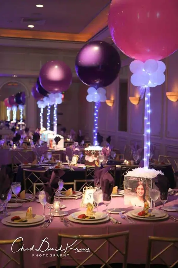 Bat Mitzvah Photo Cube Centerpiece