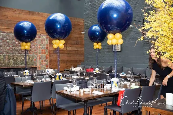 Michigan Themed Bar Mitzvah Centerpieces