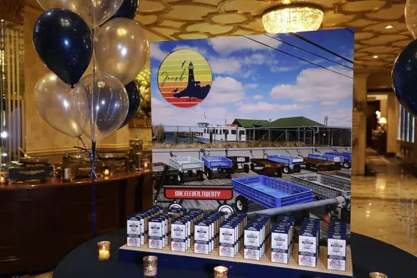 Fire Island Themed Seating Card Display