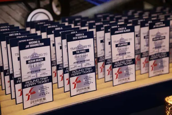 Fire Island Ferry Ticket Seating Cards