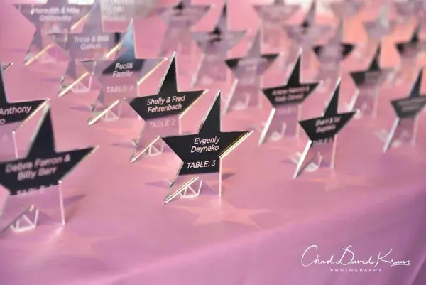 Star Shaped Mirror Place Cards