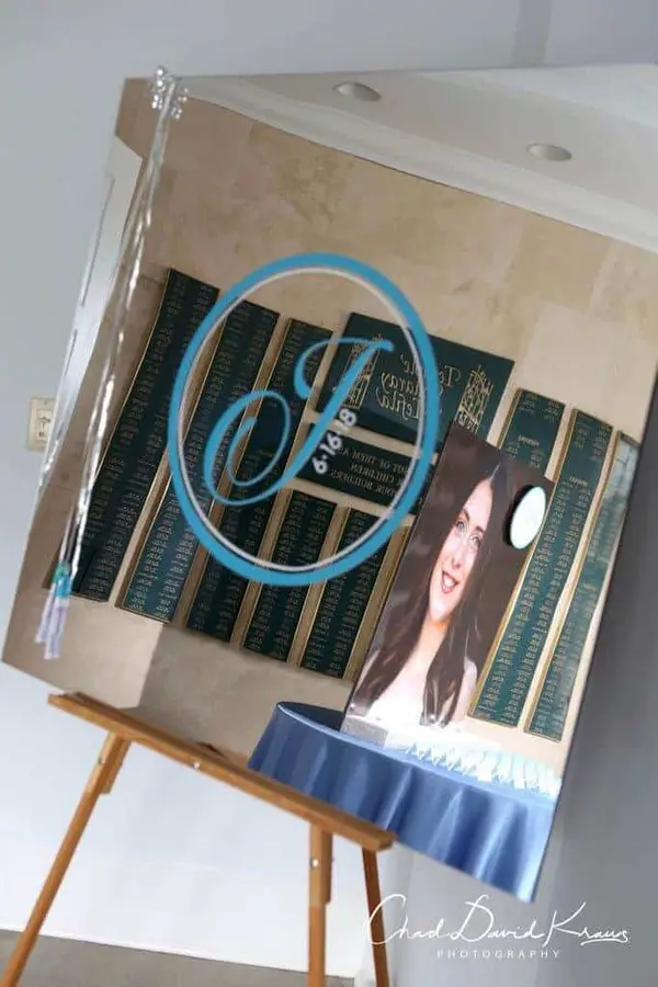 Bat Mitzvah Mirror Sign in Board