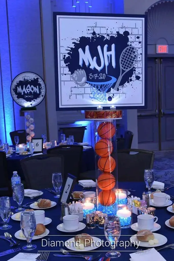 Graffiti Sports Centerpiece