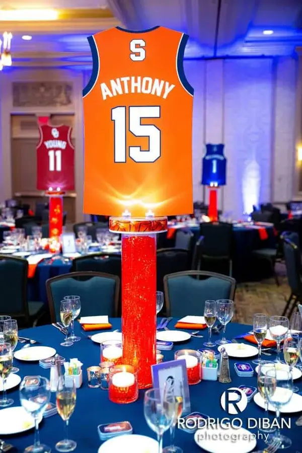 Basketball Jersey Centerpieces