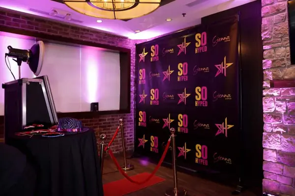 Neon Themed Step and Repeat