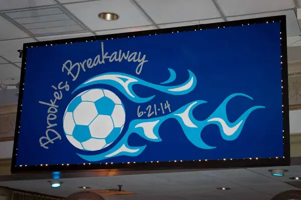 Soccer Themed Bat Mitzvah Backdrop