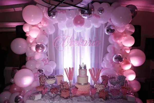 Pink and Silver Candy Bar
