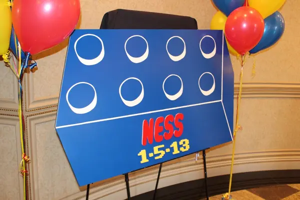 Lego Themed Sign in Board