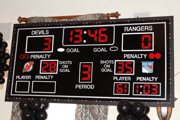 Hockey Scoreboard Backdrop