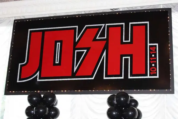 Kiss Themed Music Backdrop