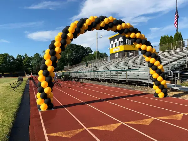 Black and Yellow Balloon Arch