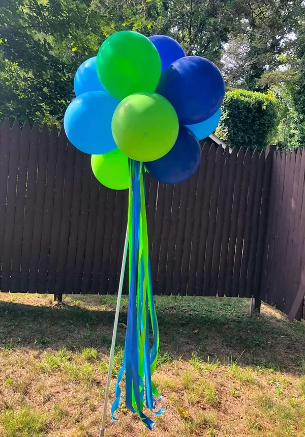 Balloon Topiary Arrangenment with Tassels