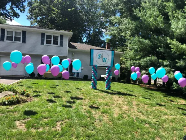 Turquoise and Lavender Balloon Scape