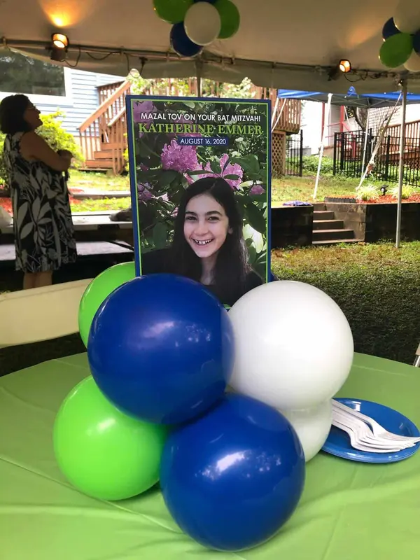 Balloon Centerpiece with Custom Sign