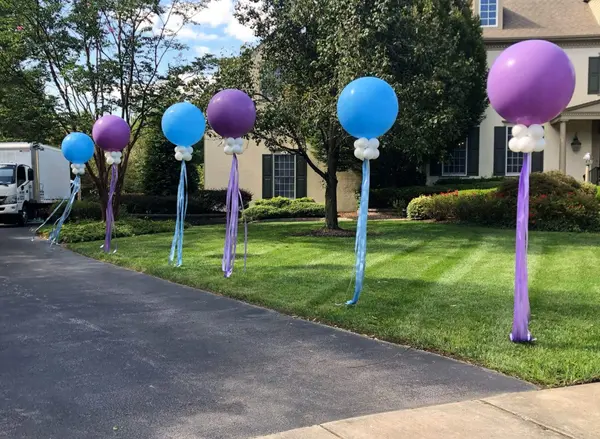 Lavender and Light Blue Large Balloons