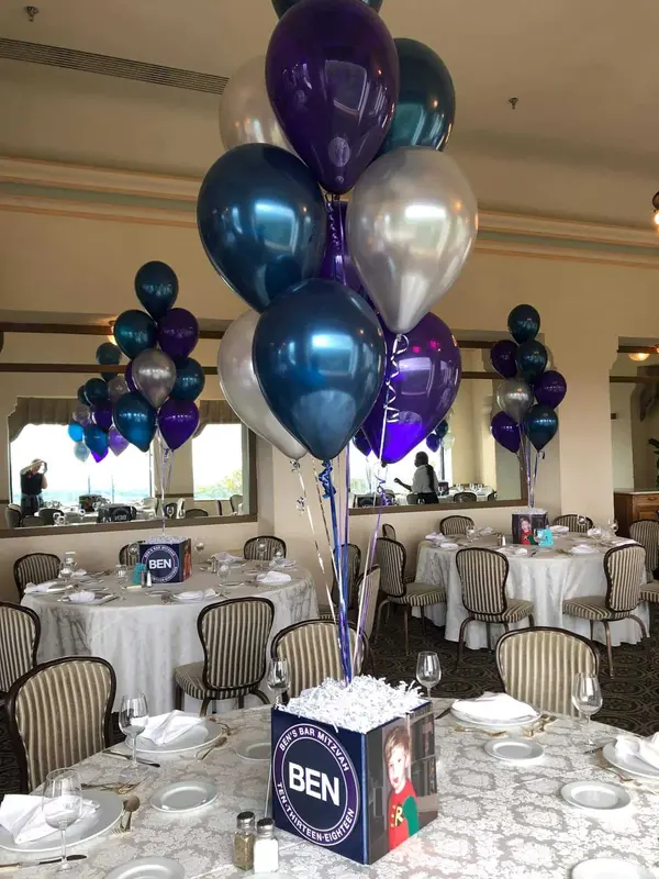 Bar Mitzvah Photo Cube Centerpiece