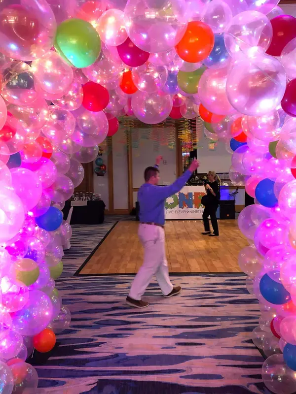 Neon Balloon Tunnel